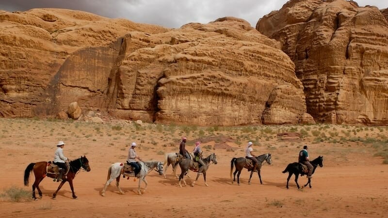 trek cheval wadi rum jordanie