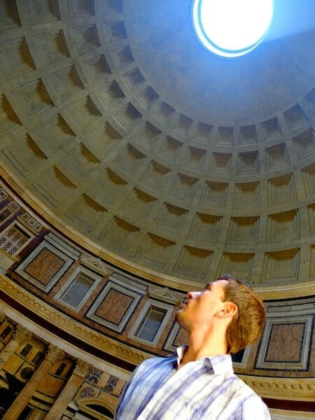 interieur pantheon alex itinéraire pour visiter rome