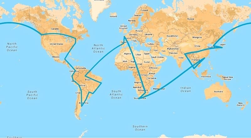 itineraire tour du monde tro ar bed itineraire tour du monde tro ar bed