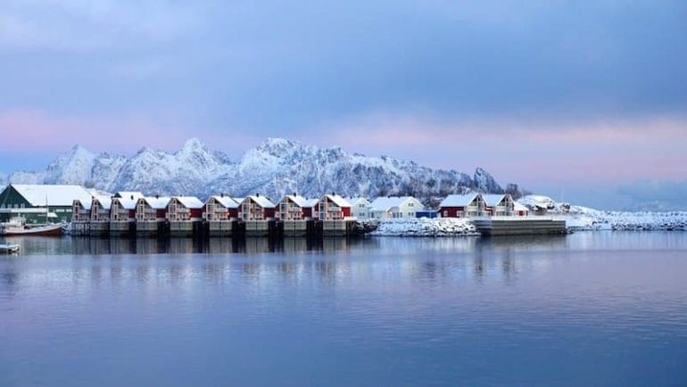 iles lofotens aurores boréales en Norvège