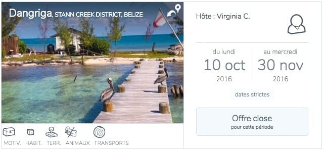 offre Belize house sitting house sitting Belize