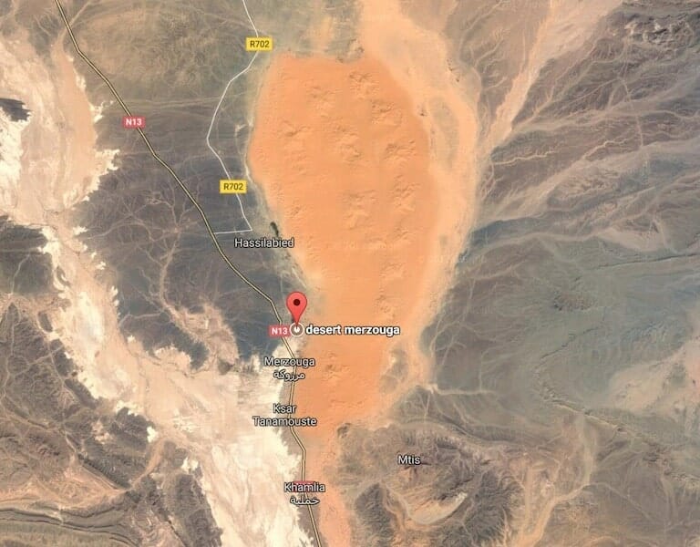 vue satellite desert mergouza vue satellite desert mergouza