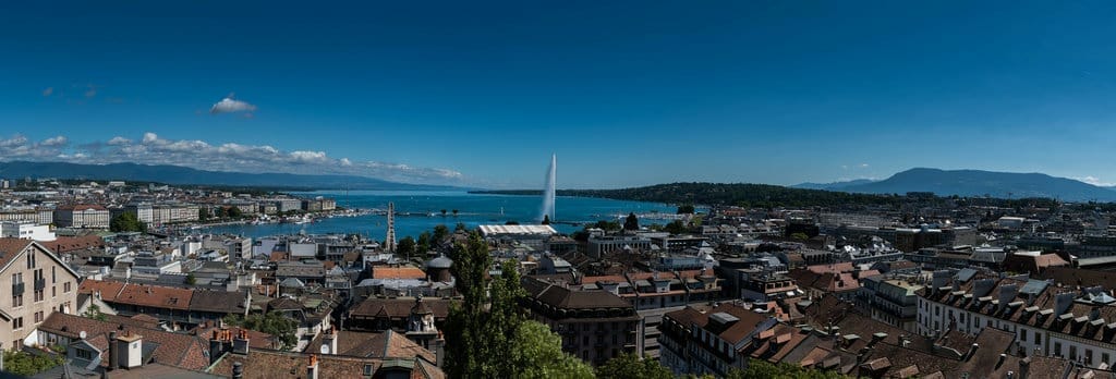 Genève vue sur toute la ville et le lac