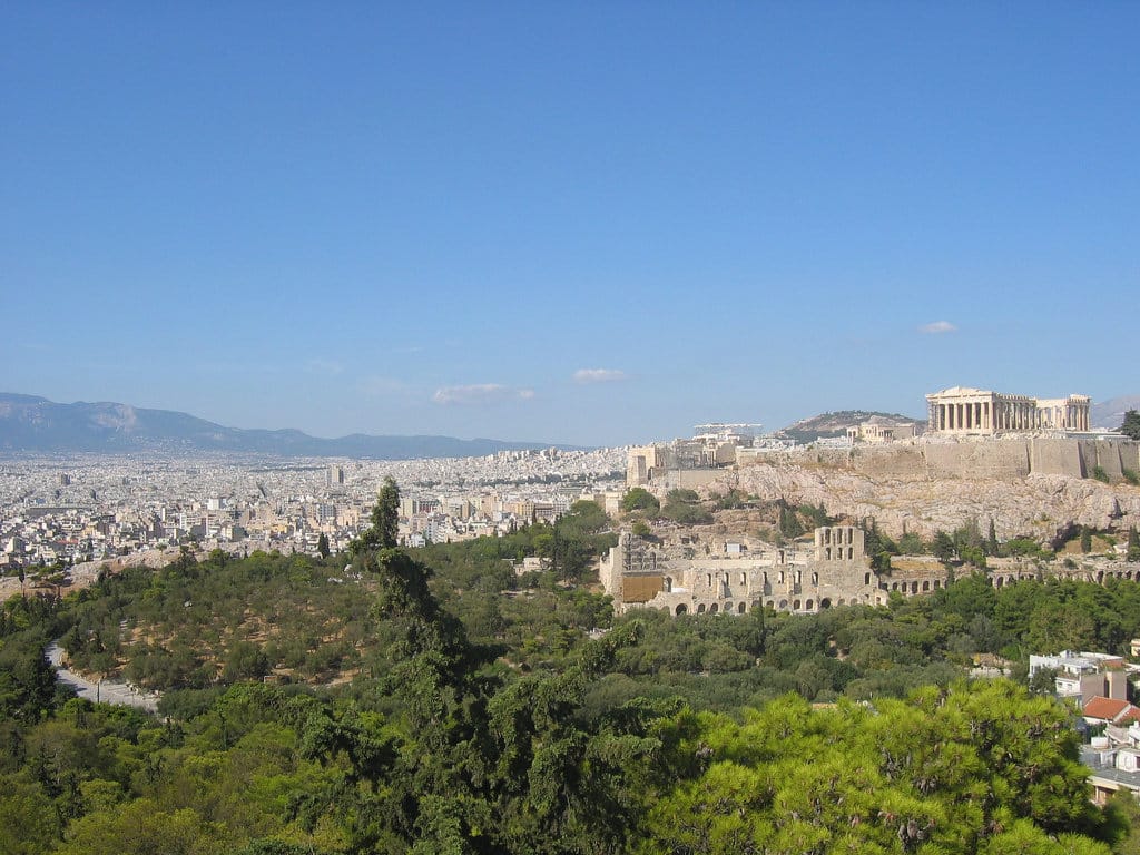 athenes-colline_muses Athènes les collines et la vue sur l'Acropole