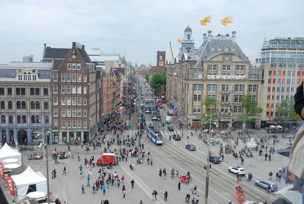 La place du Dam à Amsterdam