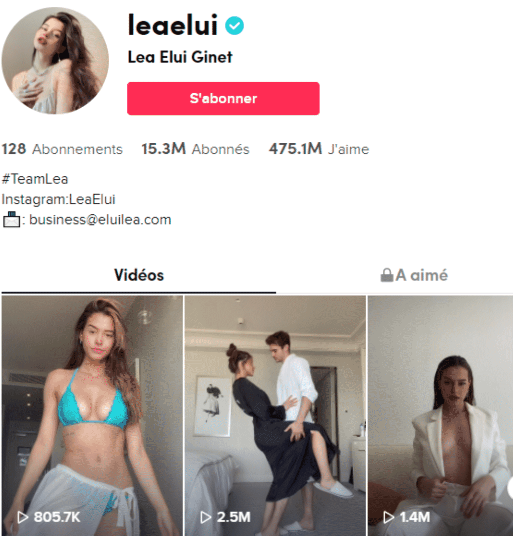 compte tiktok leaelui