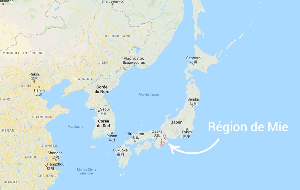 Voyage au Japon carte région Mie
