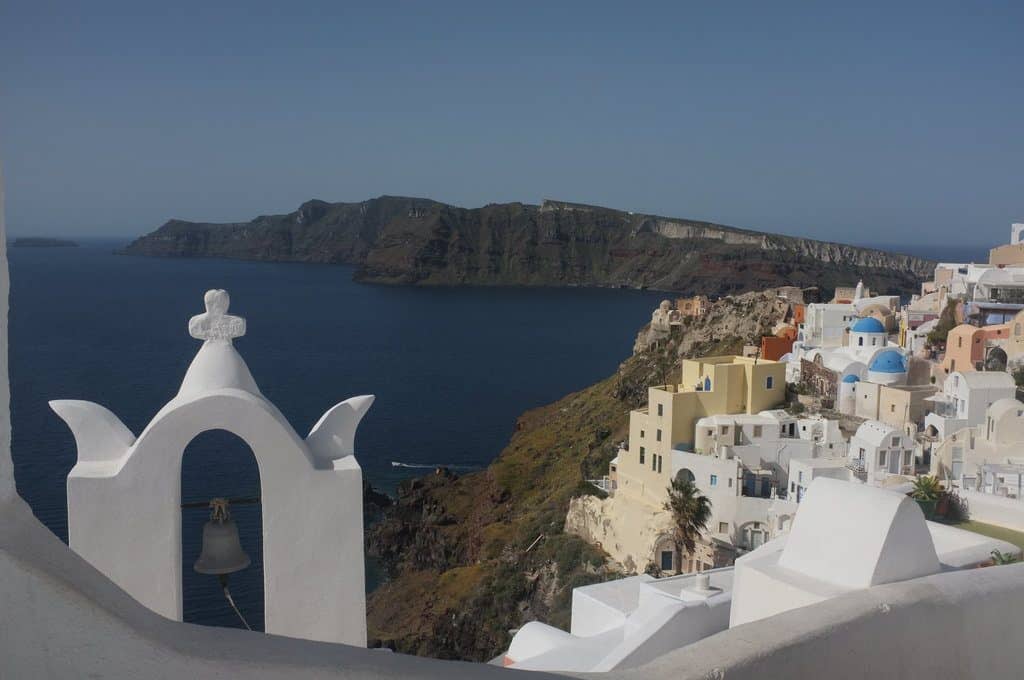 visiter santorin vue mer