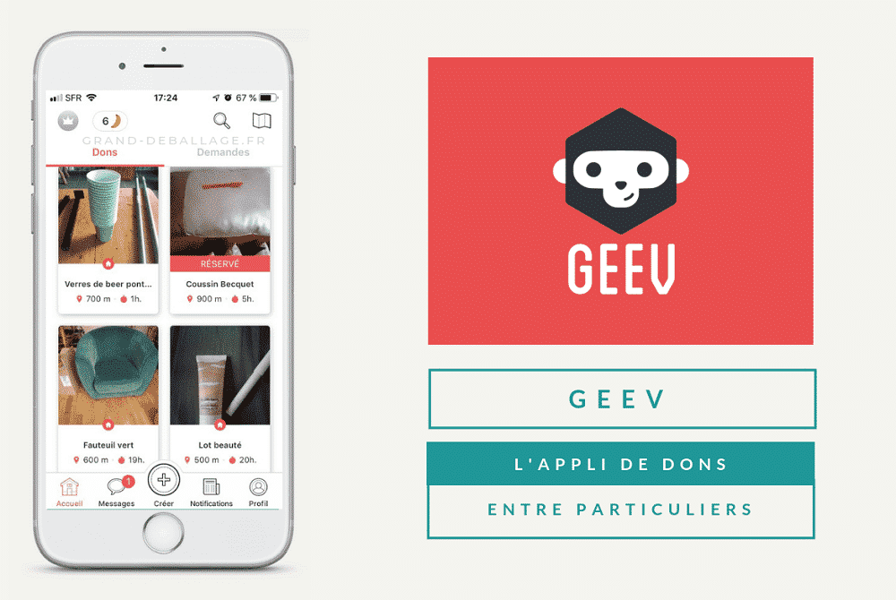 GEEV - photo : https://www.grand-deballage.fr/application-geev/ dépenser moins geev