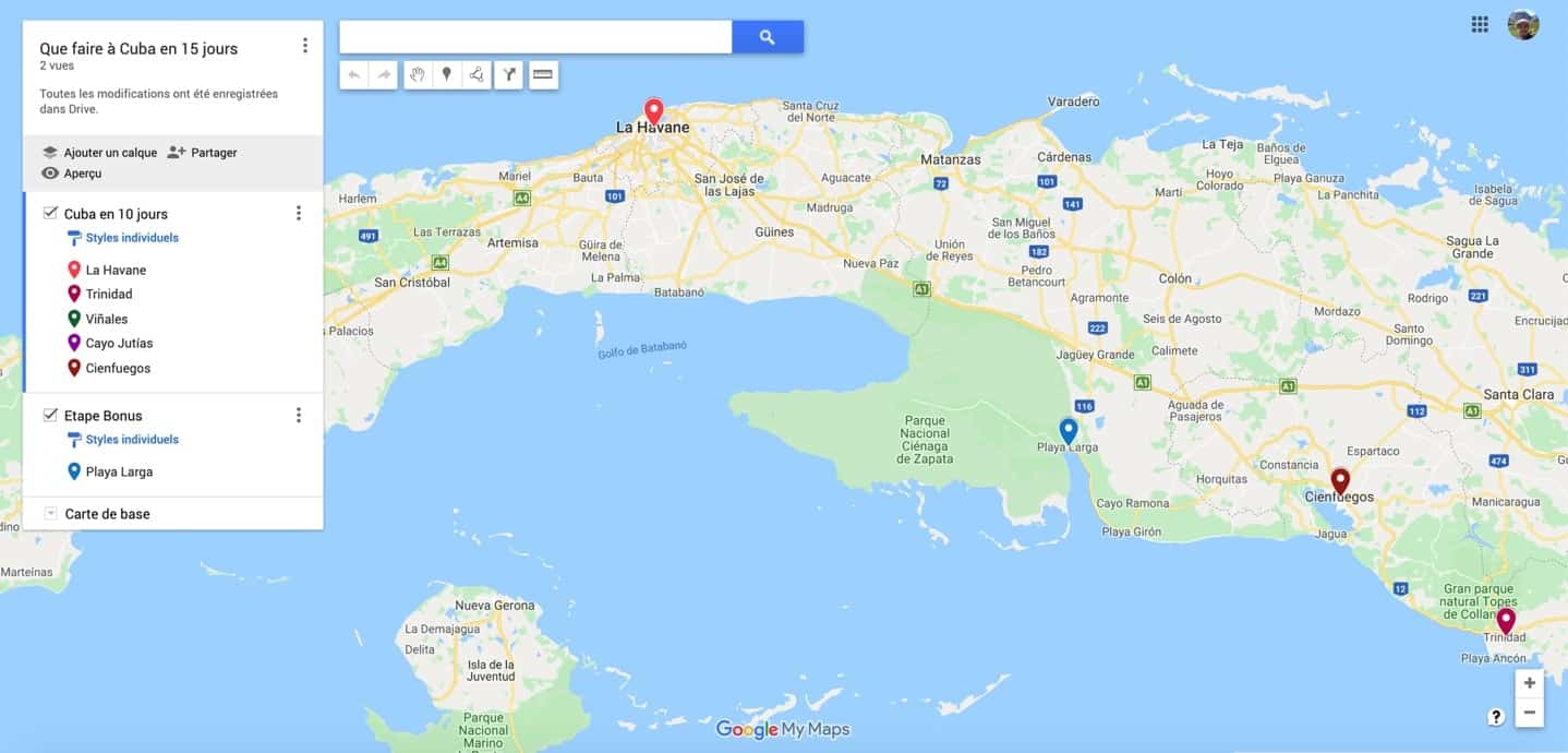 Carte_Clicable_Trip_Cuba carte itineraire clicable trip cuba