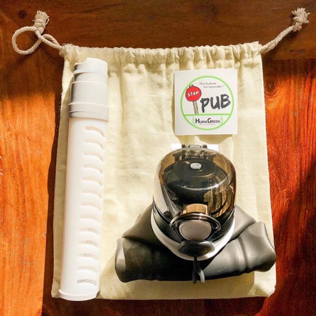 Gourde_Humagreen_pliée gourde filtrante humagreen pliee