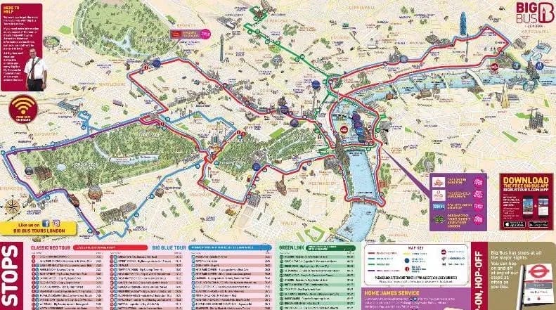 carte londres imprimer big bus london