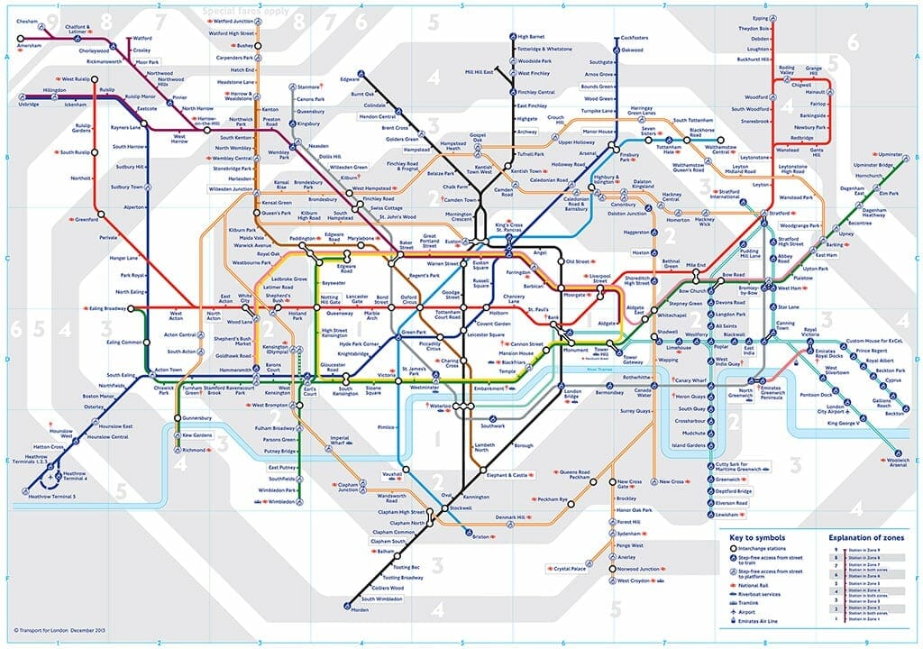 Carte de Londres (Angleterre) : Plan détaillé gratuit et en