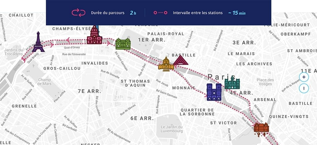 plan illustre batobus paris