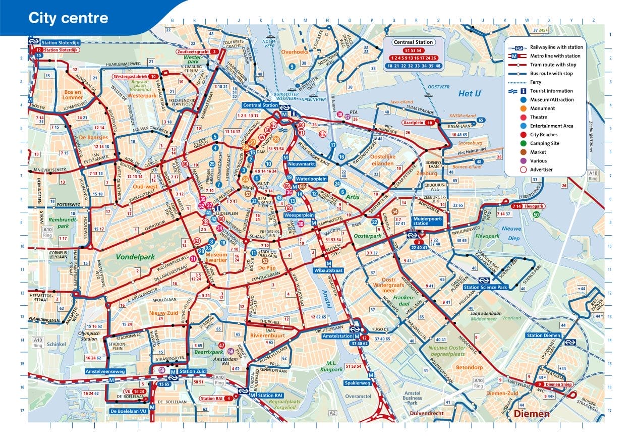 plan transport amsterdam metro tram bus ferry