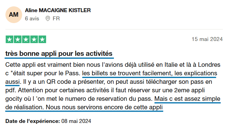London Digital Pass avis client