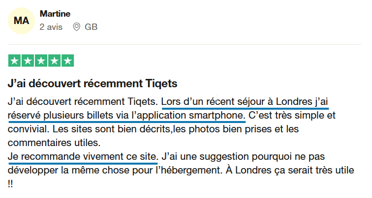 London Digital Pass avis trustpilot