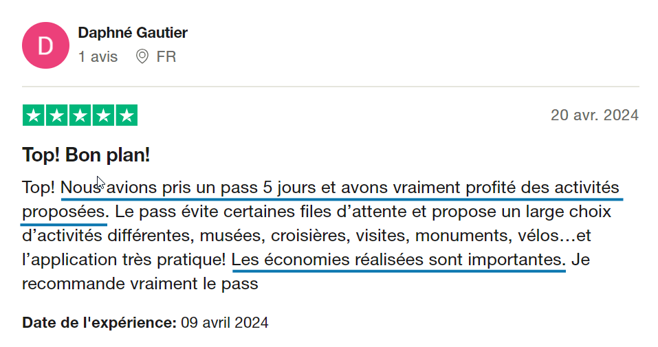 London Explorer Pass avis trustpilot