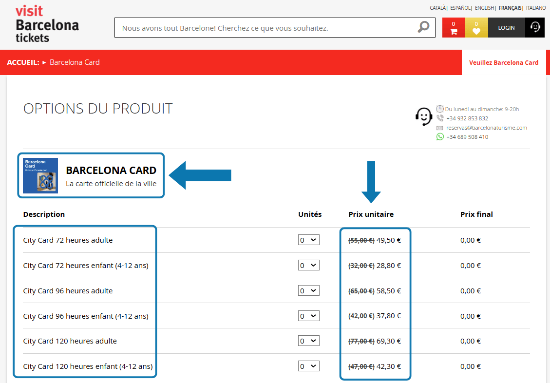 Avis Barcelona Card Prix