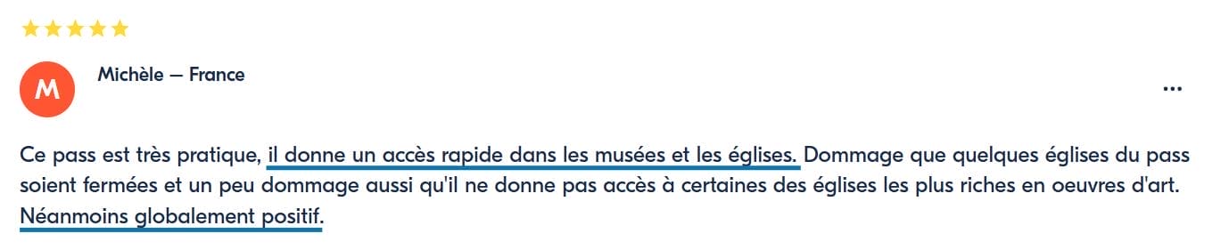 Museum Pass Venise avis client