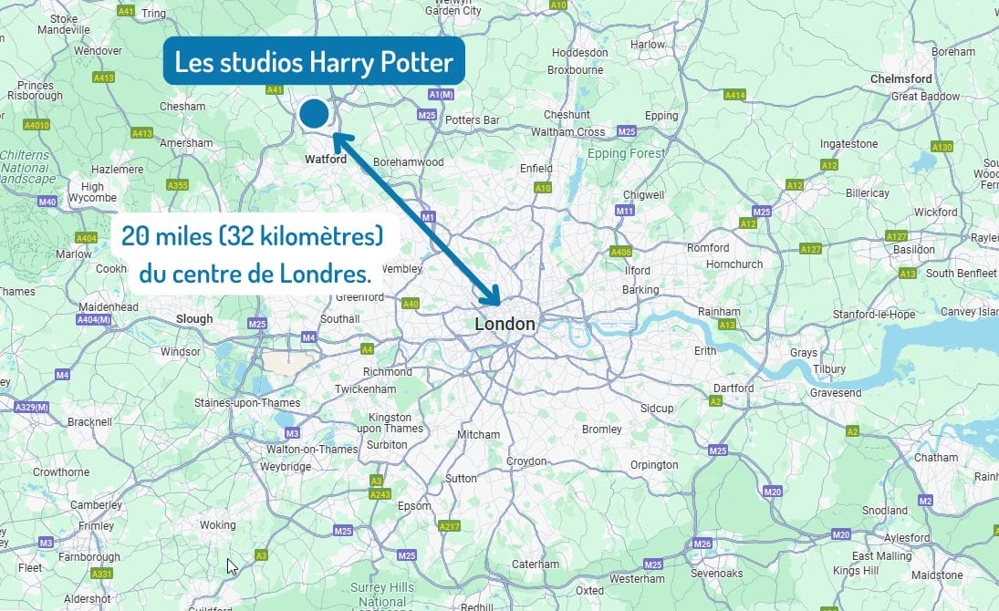 Où se situent les studios Harry Potter de Londres