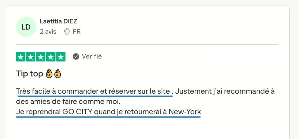 New York Explorer Pass avis trustpilot