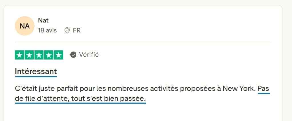 New York Explorer Pass trustpilot