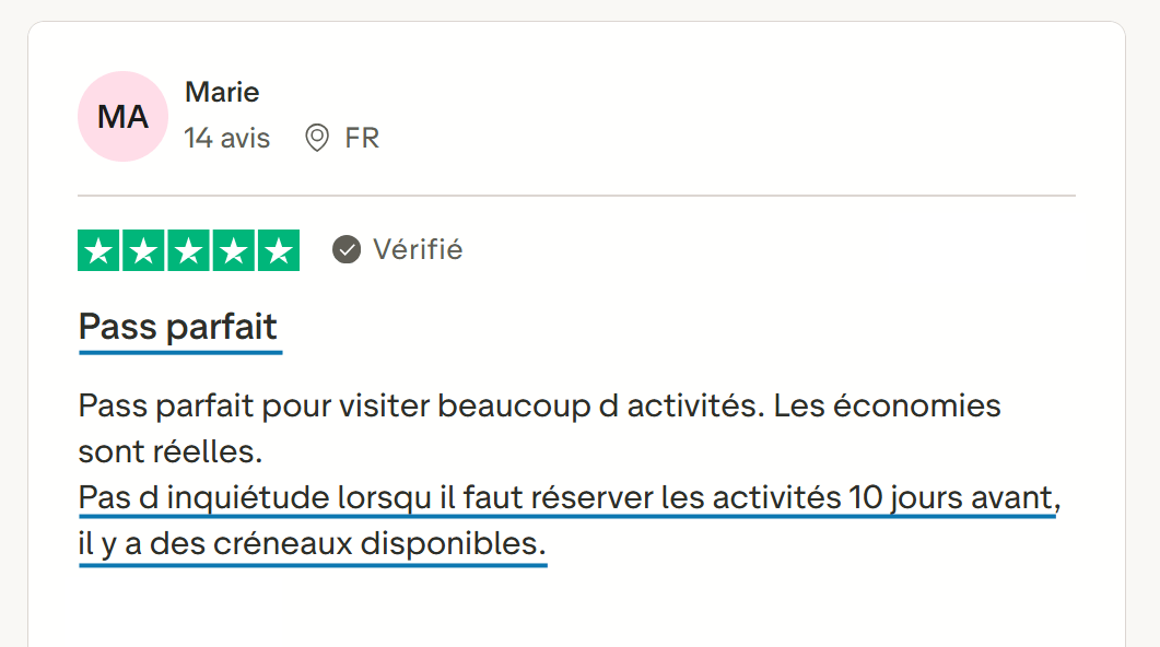 The New York Pass client trustpilot